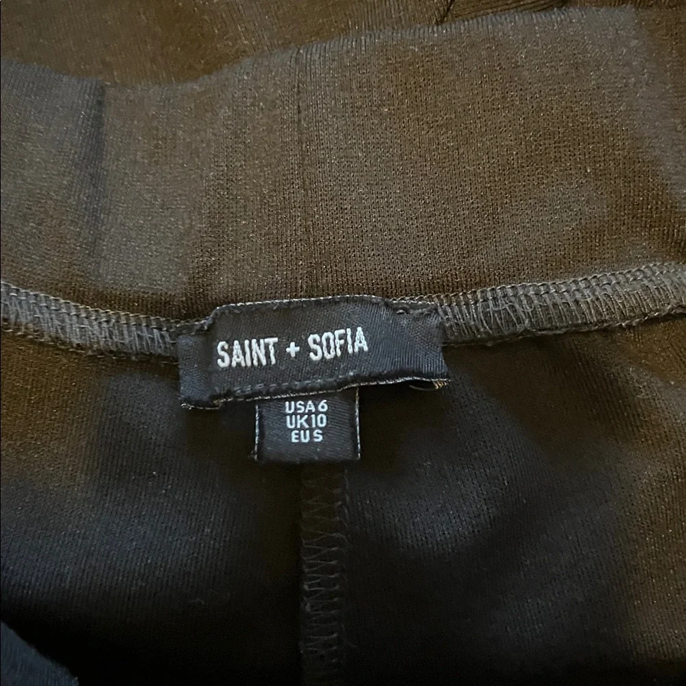 Saint + Sofia Luxurious Black Palazzo Pants Size 6